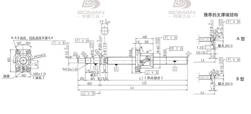 KURODA GP2005DS-BALR-1005B-C3S 无锡黑田丝杆