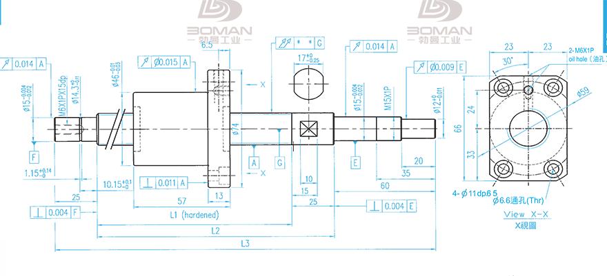 TBI XSVR02010B1DGC5-399-P1 tbi滚珠丝杠轴承型号说明